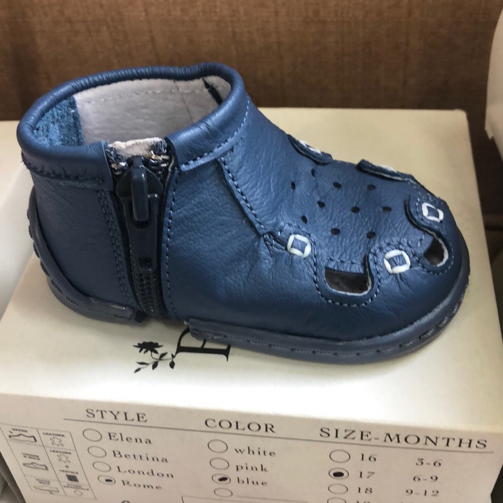 Italian leather baby shoes